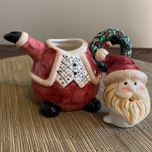 Little Santa Claus Ceramic Tea Pot (Decorative Figurine) Flomo - Picture 5 of 9